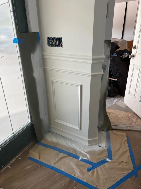Wainscoting column — Ann & Gaby Painting project (interior)
